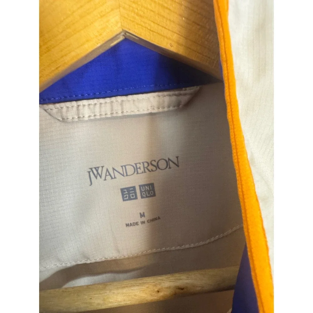 JW Anderson Uniqlo Colorblock Windbreaker Tan Blue Black 311-427976 Size M